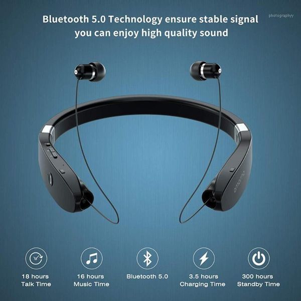 

amorno neckband wireless fone bluetooth headphones with mic handsnoise canceling headphone headset1