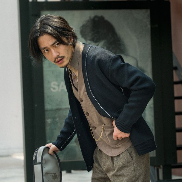 

soarin independent casual cardigan coat men's british style thin loose sweater fashion