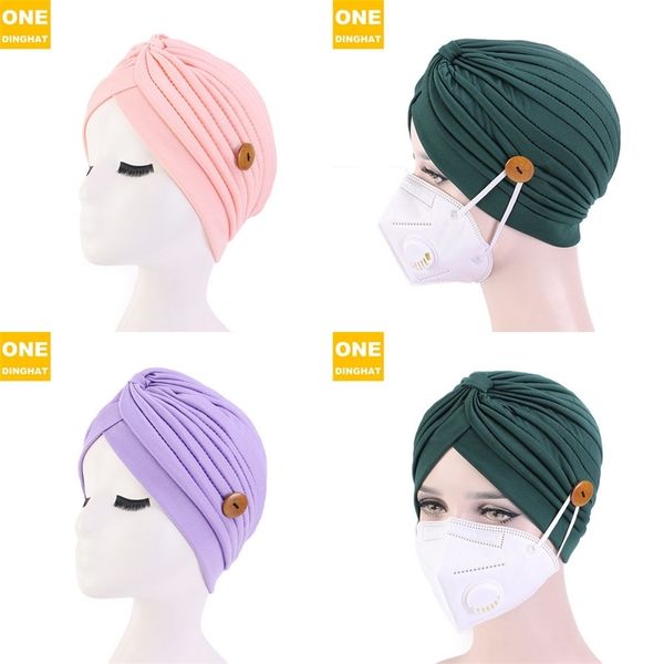 

2021 women's mask hats girl bandanas with button headwer headwrap with button for ear protective mask holder hairlace hair ornaments g1, Slivery;white