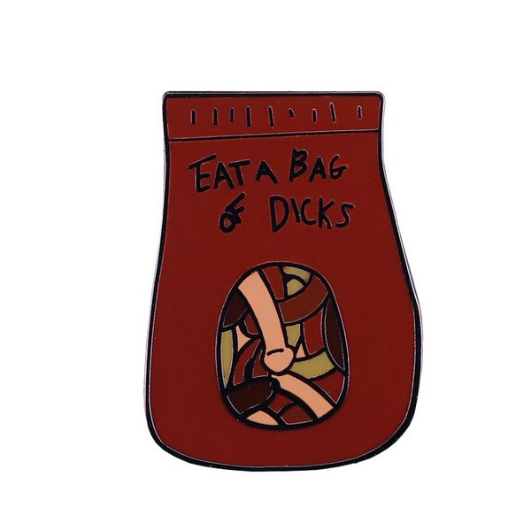 

bag o dicks mature enamel pin, Blue