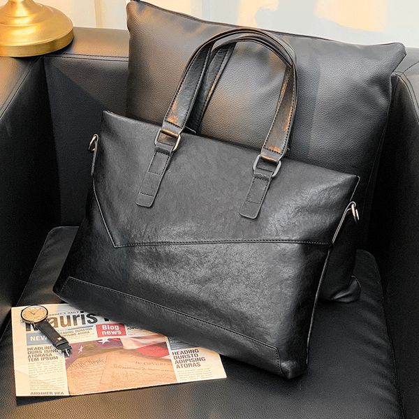

briefcase business lapbag folder file bag messenger men's bags casual hand briefcase multipurpose zipper handbag ld047