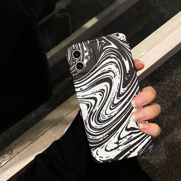

sewqbig fashion brand, custom ink texture, simple black and white mobile case, suitable for vip 7 / 8p, xsmax r, 11 12provtrvgt