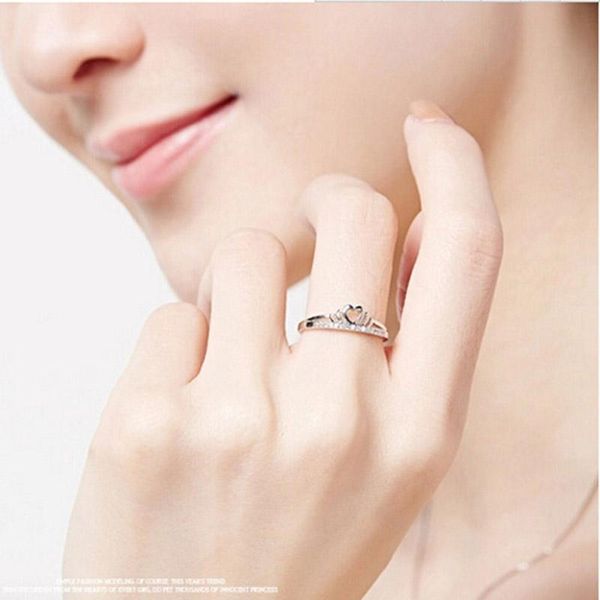 

yada silver color princess crown rings for women hollow zircon ring female jewelry crown shape engagement wedding ring rg200023 jllpgh