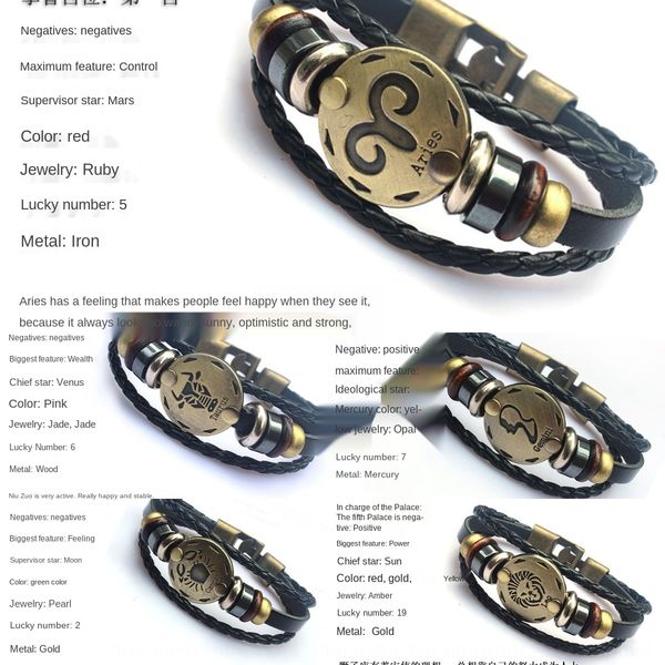 

12 созвездие кнопка коровьего сплава тянуть тельцу руку braceletbracelet braceletwoven dw 12 созвездия кнопка коровьего сплав тянуть тельцу, Golden;silver