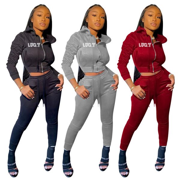 

womens clothing 2 piece set winter casual letter print long sleeve hooded two piece jogging suits women designers clothes, Gray