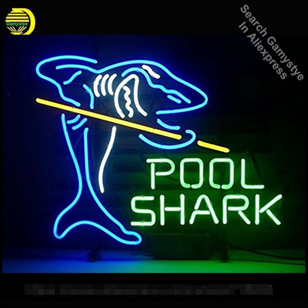 

pool shark неонового знак ручной работа glass tube неон искусство для продажи гарантийных неоновых огней старинных ламп комнаты отдых иконич