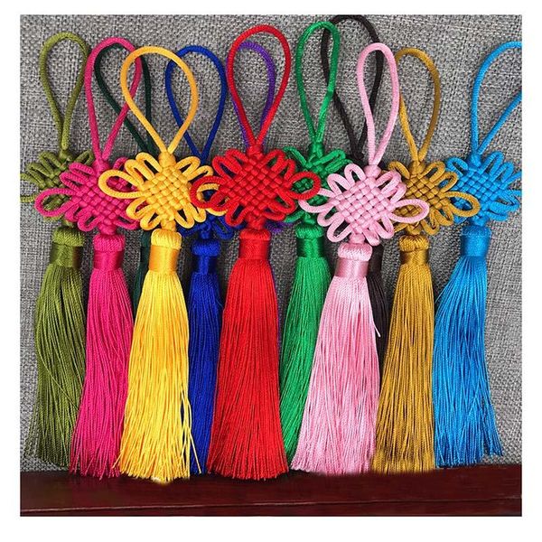 

12pcs lot chinese knot tassel silk fringe bangs flower tassel trim decorative garment for curtains home decoration accessories h jllwle