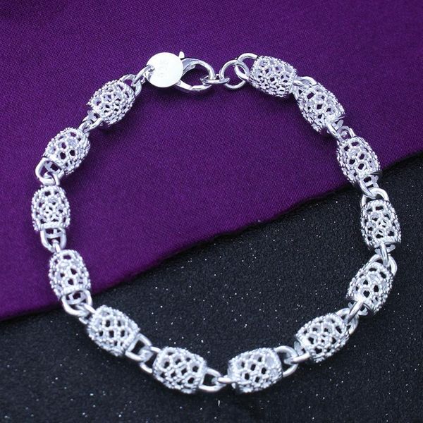 

beautiful elegant wedding women lady silver plated color chain bracelet fashion gorgeous jewelry wholesale lh040 h sqcgks, Black