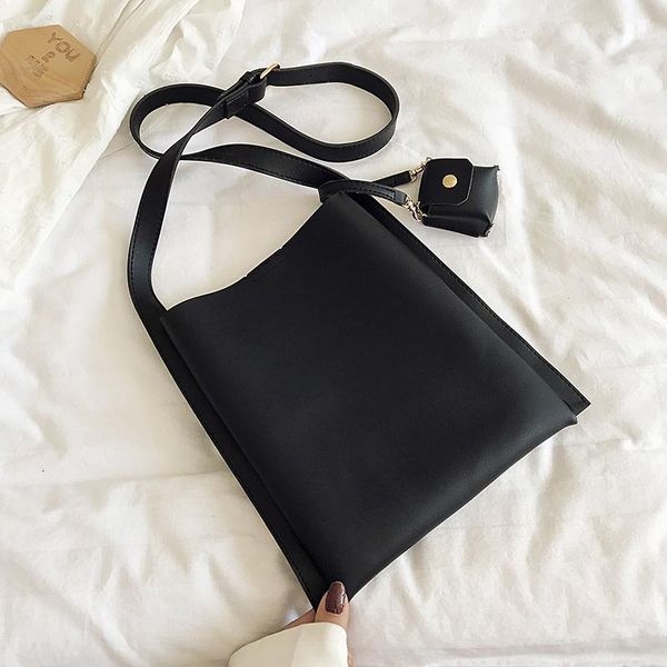 

small pu leather bucket bags for women 2020 simple trend crossbody shoulder handbags trending cross body bag bolsos