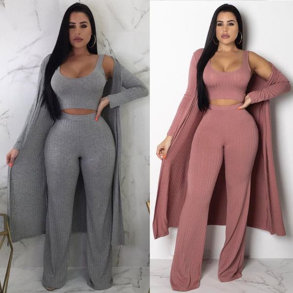 

autumn women 3pcs loose tracksuit cloak+crop pants sets sport wear casual gym suits streetwear plus size, White