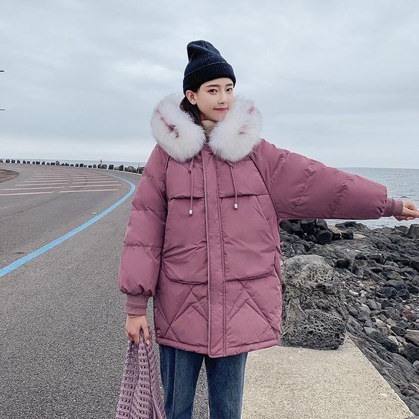 

women's down & parkas casual warm fashion woman long winter parka loose female padded coat jacket pockets mujer invierno 2021, Black