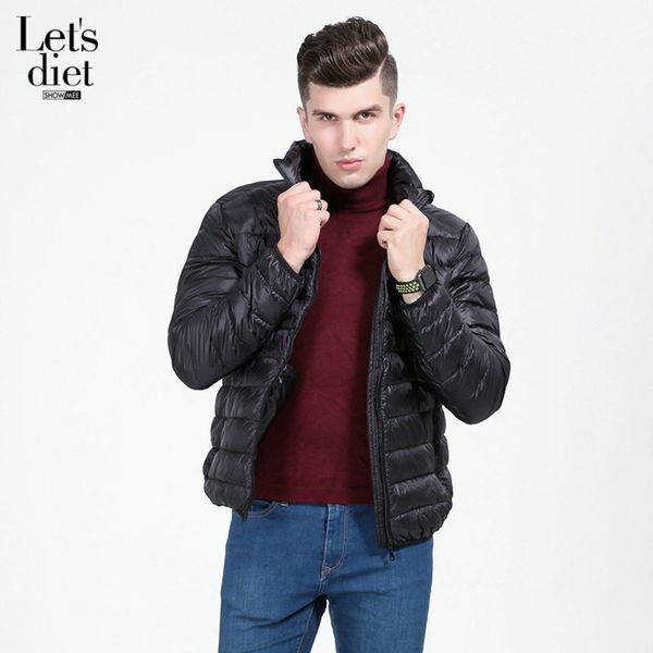 

south korea ls die 2020 winter new bright face lightweight down et men's short, Black