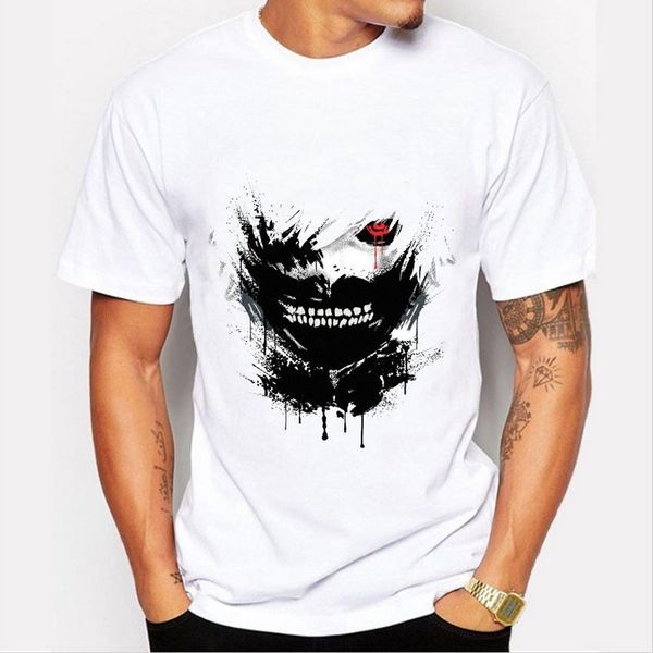 

sport men's t-shirt 2019 100% cotton brand new t-shirts tokyo ghoul anime japanese manga ken kaneki 3d printed t-shirts