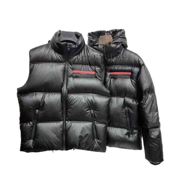

designer budge high-quality down jacket vest mens short winter trend for female couples 90% white duck thick shiny budge s-2xl, Black