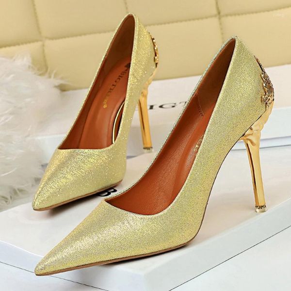 

dress shoes 2021 autumn women 10cm extreme high heels stiletto fashion pumps elegant lady fetish scarpins girls party club wedding shoe, Black