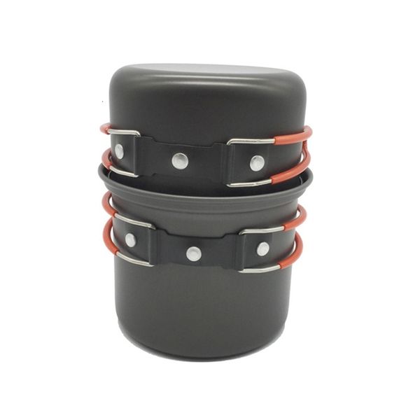 

outdoor portable camping pot 1-2 people wild picnic barbecue pot single picnic