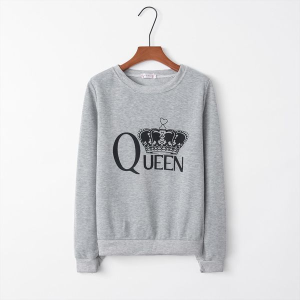 

printed queen 2020 new design hoodies sweatshirts women casual kawaii harajuku sweat girls european korean, Black