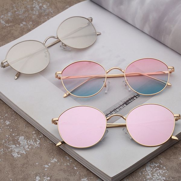 

fashion sunglasses men women round metal designer wholesale retro glasses nice sun glass party eyewear 1916olo, White;black