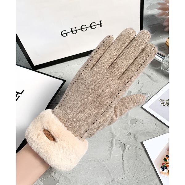 

women' woolen gloves in winter with thickened, warm and cold proof korean version lovely students' cashmere touch screen riding, Blue;gray