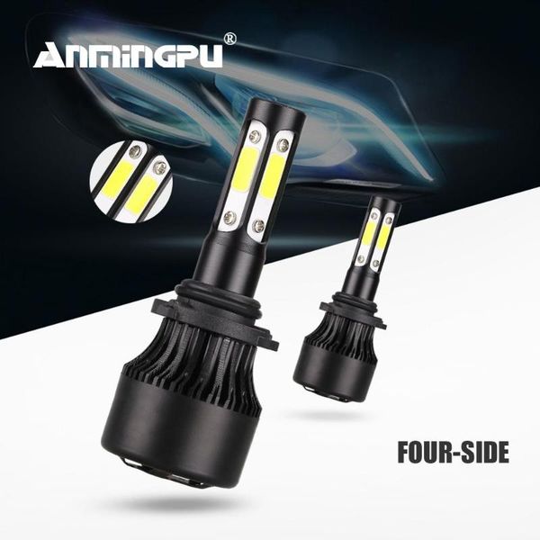 

anmingpu 2x 9006 4 led headlight bulb 90w 10000lm h4 h7 led bulb h11 h8 h9 9003 3 light bulbs for auto 6500k