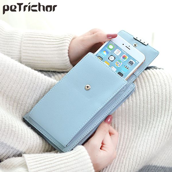 

multi-function messenger shoulder bag women crossbody cell phone bags with card holder ladies purse leather mini handbags female