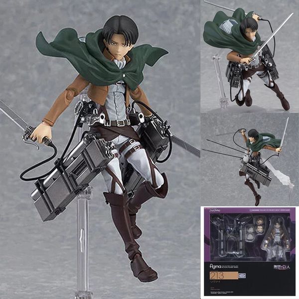

anime attack on titan 213 levi action figure mikasa ackerman 203 eren yeager 207 movable assemble figurine model toy diy gift 201202