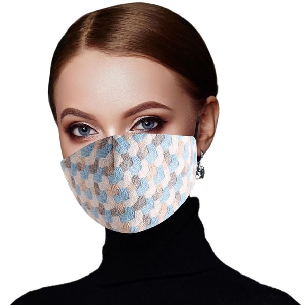 

женщины plaid дизайн маска для лица ветрозащитного dust proof моющейся повторного использования маска face cap рот муфельных бинтов mascaril