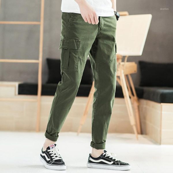 

men's pants casual style cargo men multi-pocket large size tactical mens outwear army straight slacks long trousers 361, Black