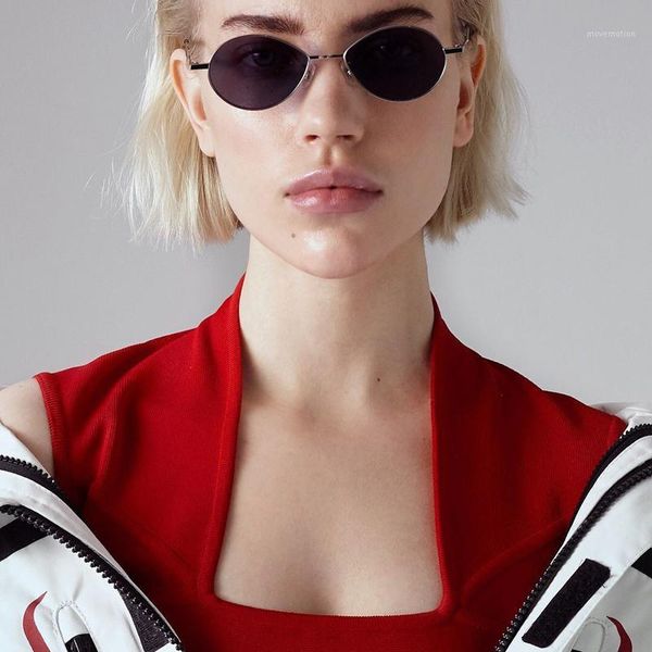 

small round vintage ladies oval metal brand designer sunglasses women men street snap sun glasses1, White;black