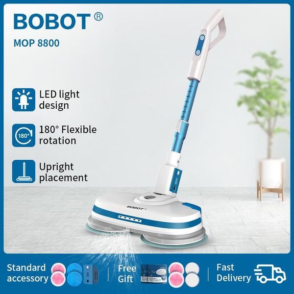 

bobot mop 8800 cordless electric floor mop sweeping and waxing, electric spray water sweeper