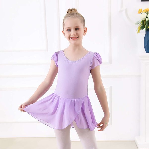 

sve short new girl's ballet summer training children's dance chiffon skirt performance drs, Blue