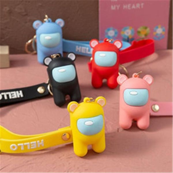 

2021 dhl shipping among us is among us, keychain pendant, cultural and creative ins, cute car cartoon pendant soft glue