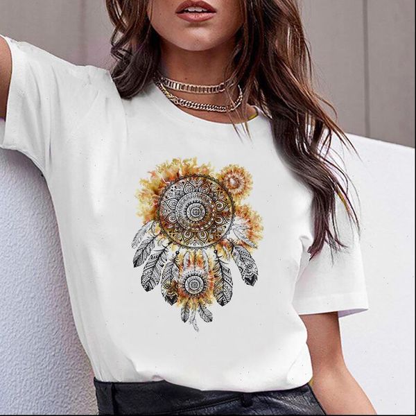 

new arrival funny women cartoon graphic printed t shirt fashion round neck woman clothing short sleeve tshirts tees, White