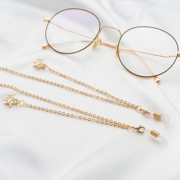 

sunglasses frames star pendant glasses chain reading eyewear cord holder metal neck strap rope1, Silver