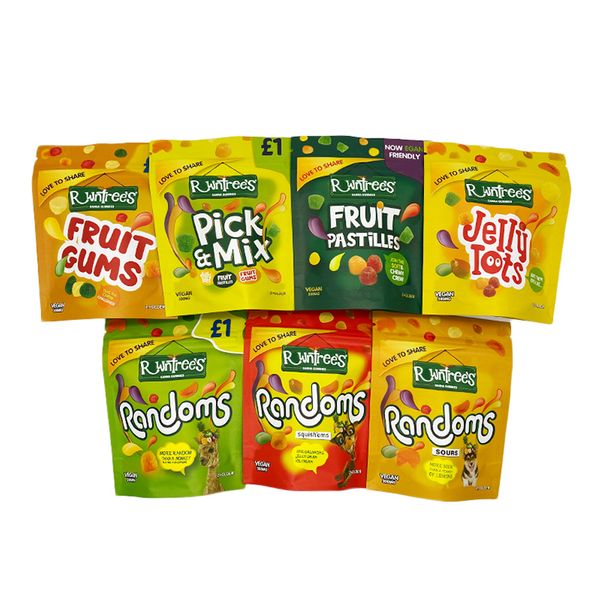 

gummies mylar bags 500mg candy plastic packaging bag with zip stand up smell proof 7 flavors