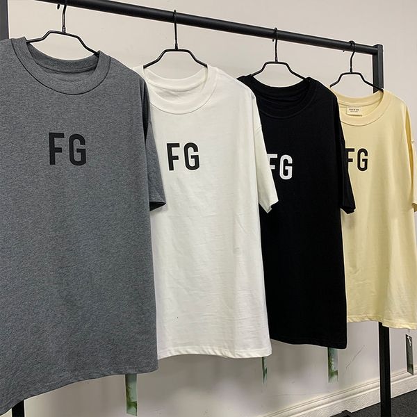 

fear of god season 6 fog fg rich main line basic us tide high street style short sleeve t-shirt, White