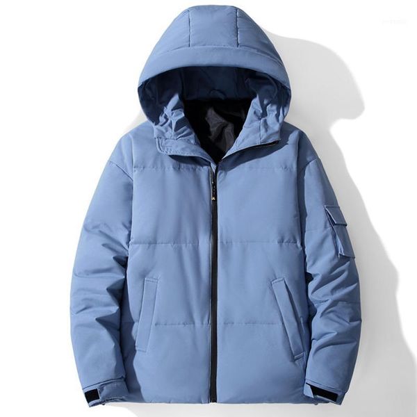 

men's winter down jacket men 2020 new hip hop zipper casual coat windbreaker hooded warm parka puffer jackets for men style1, Black