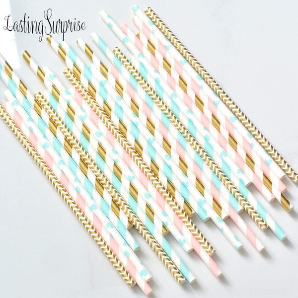 

spqzb environmental-friendly baby birthday theme wedding paper colorful banquet straws party creative paper straw straw homgz