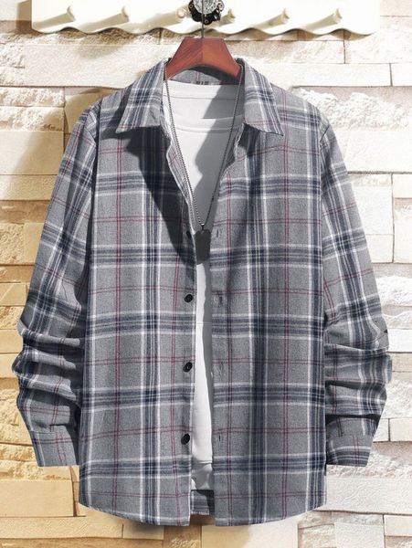 

men plaid button up shirt without tee m1vx#, White;black