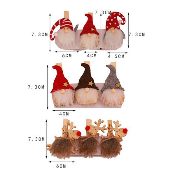 

3шт набор рождество стол номер карты санта примечание клип фото держатель закладка стенд партии праздник diy украшения sqcgqy pp2006