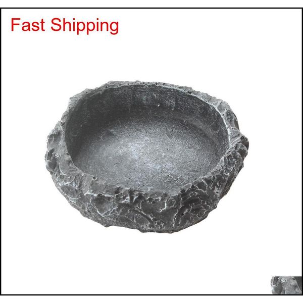

reptile water dish food bowl resin rock worm feeder for leopard gecko lizard qylasp hairclippersshop