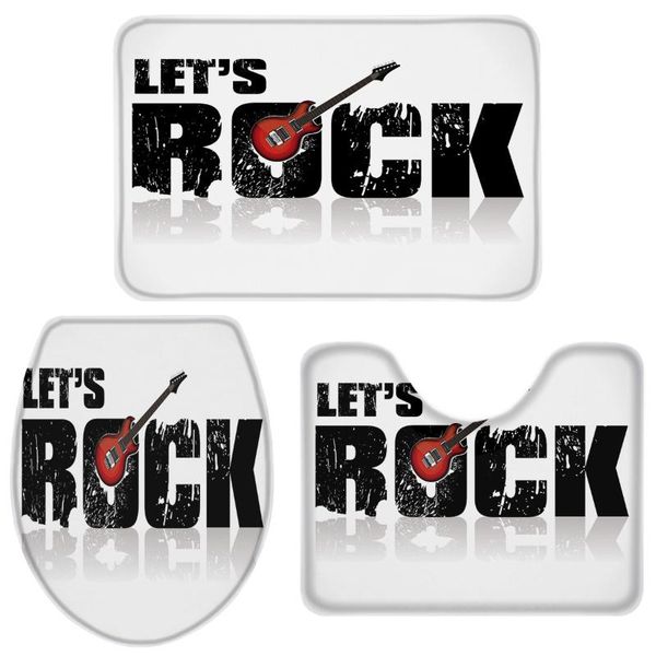 

bath accessory set rock background bathroom toilet cover mat pedestal rug non-slip accessories home doormat