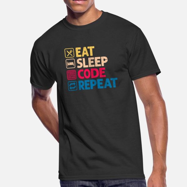 

programmer eat sleep code repeat designers graphic t shirt fit vintage plus size tracksuit hoodie sweatshirt