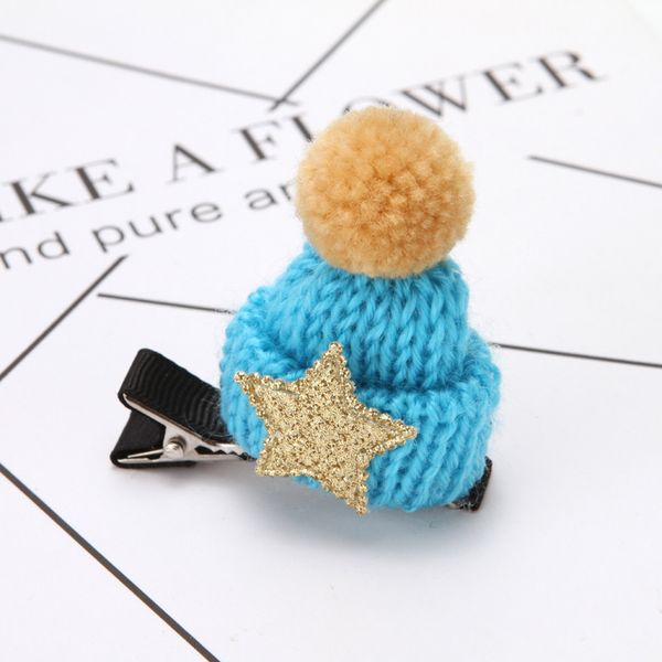 

christmas hairpin fashion wool cap knit hat hair clip children girls cute headwears multi color fashion style 1 1gl h1