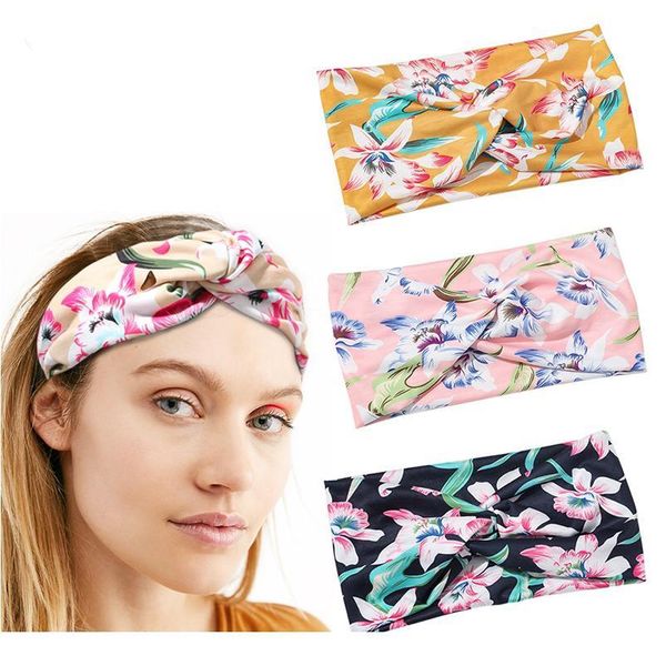 

stretch headwear headbands elastic hairband flower owl print leopard women headband silk wide headwrap turban bandana sp jlldwd