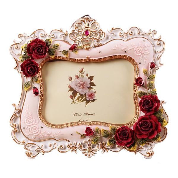 

frames 1pcs european-style creative po frame 6/7 inches vintage rose picture