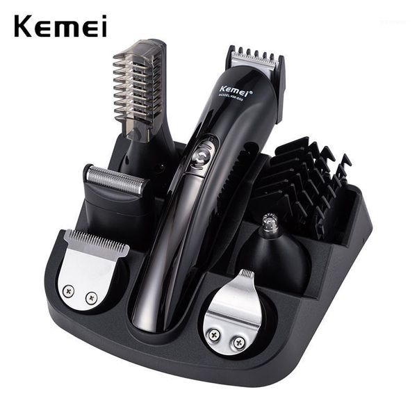 

hair clippers 100-240v kemei 6 in 1 electric shaver clipper trimmer titanium beard shaving machine cutting men nose1