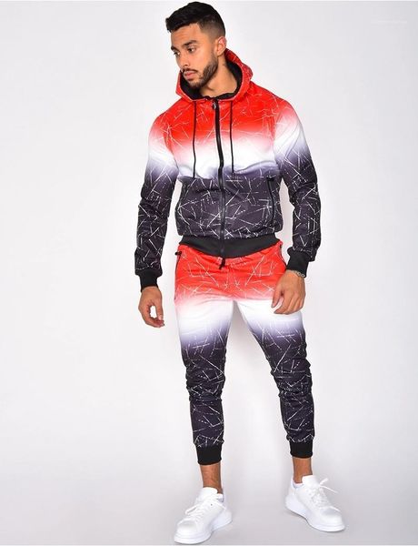 

с капюшоном брюки мужские наборы 2020 роскошная tracksuit dropshipping осень зима мужской дизайнер tracksuit cintrast цвета панелями, Gray