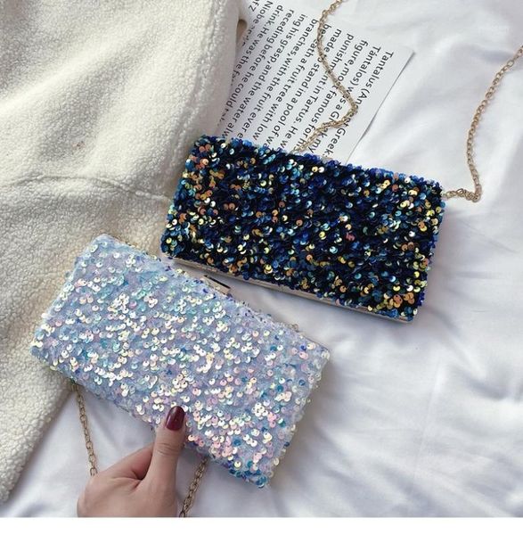

new sequin bag women's fashion korean ladies clutch bag dinner wild one-shoulder messenger1
