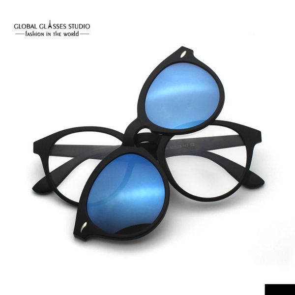 

sunglasses fashion black mirror men women optical frame glasses eyeglasses clip-on 2205a, White;black